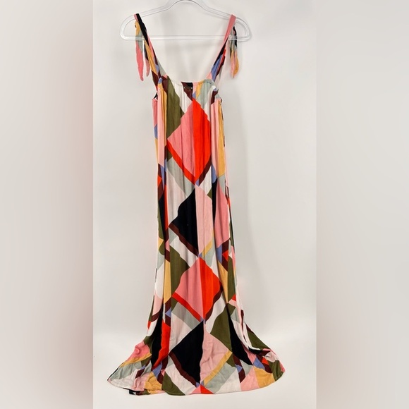 Billabong Rainbow Gate Maxi Boho Beachy Geometric Flowy Resort Dress Size M - Picture 7 of 12